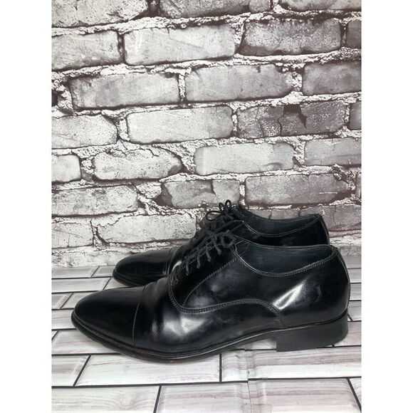 Lottusse 1877 Black Leather Derby Cap Toe Lace Dress Shoes Men Sz 7.5M US/41EU main image 7